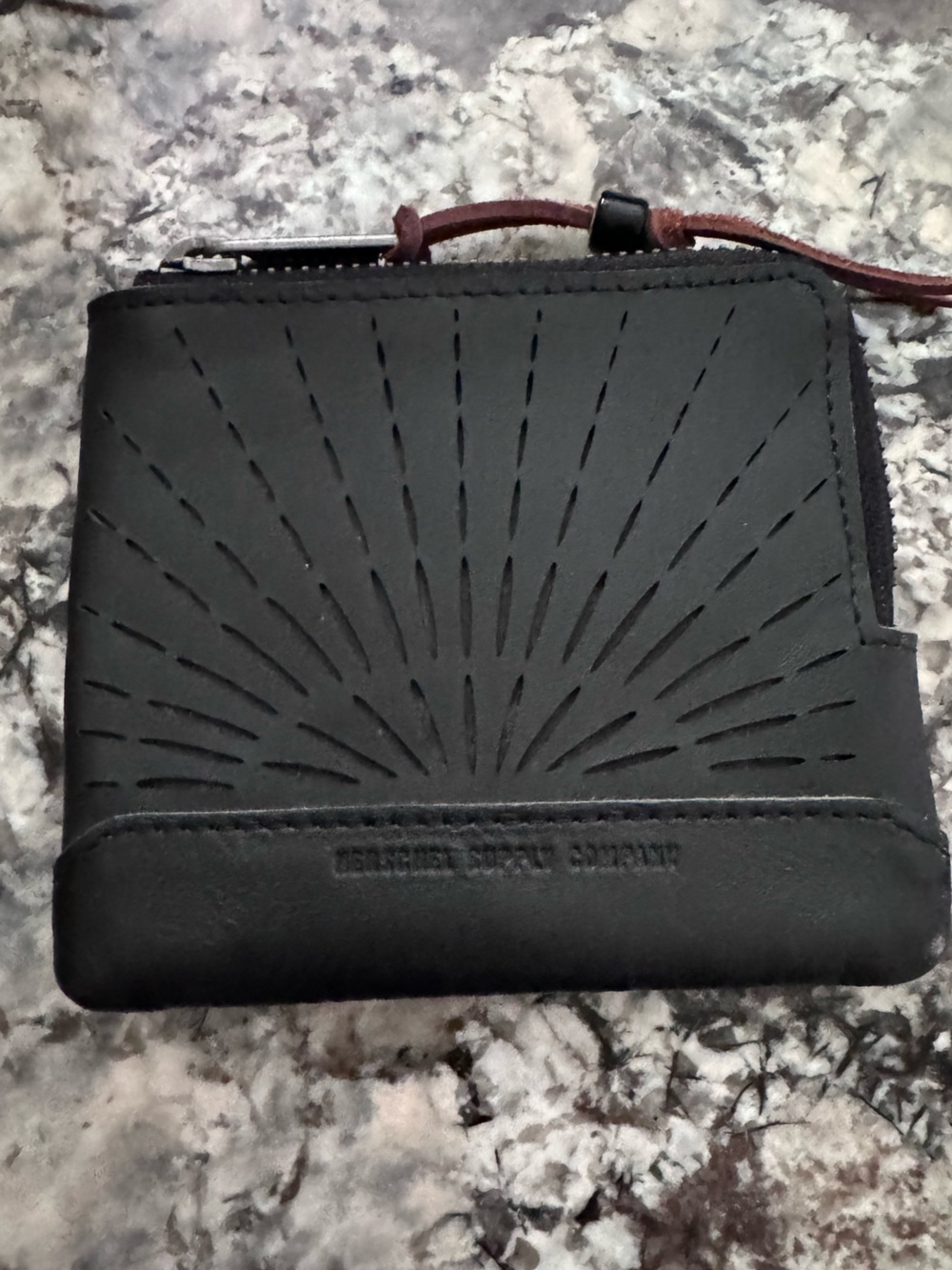 Herschel Supply Company Black Wallet with Brown Pull Tab